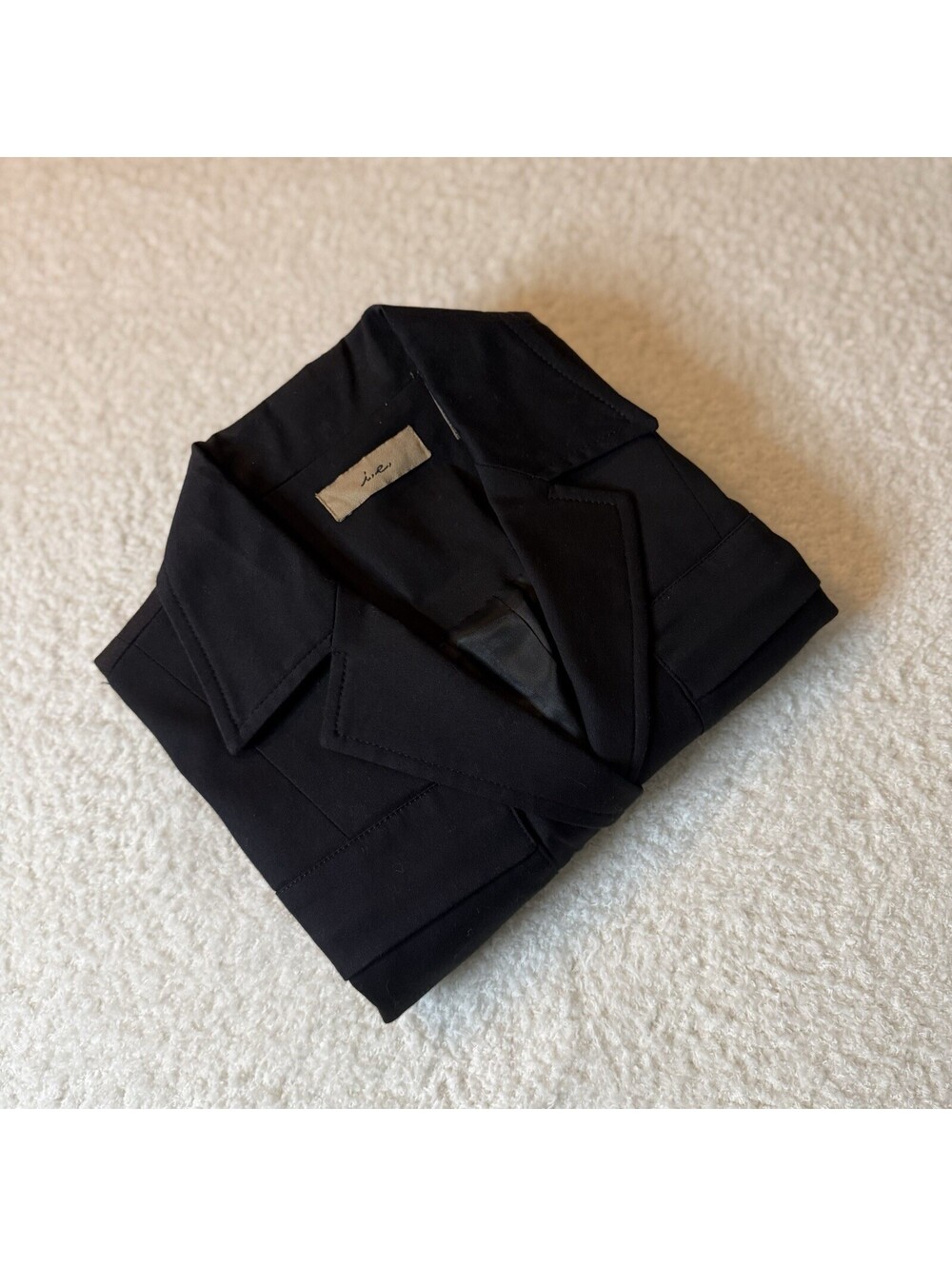 I.e. Womens Black Sleeveless Blazer Vest Tailored Utility Y2K Minimalist Size 4